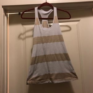 Lululemon tan stripe racer back